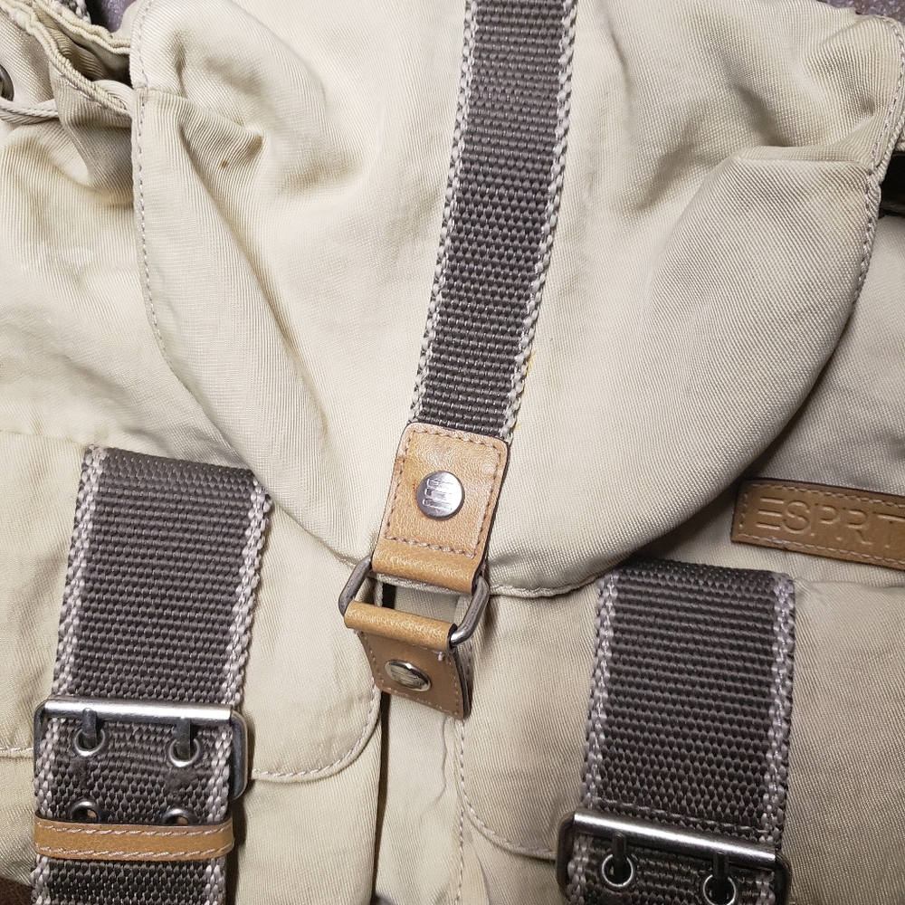 Esprit beige Canvas Backpack